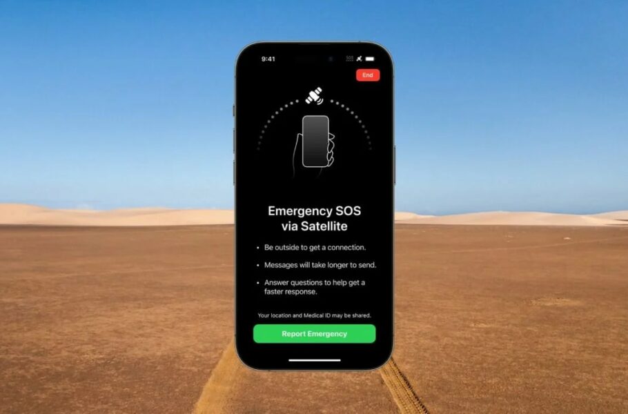 ارتباط اینترنت ماهواره‌ای آیفون 14