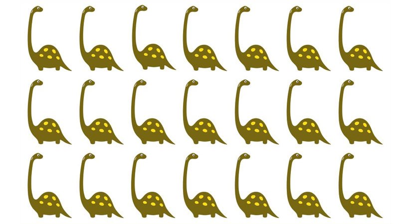 دایناسور متفاوت را زیر 5 ثانیه پیدا کنید؟ + پاسخ
