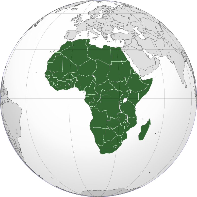 Africa orthographic projection.svg