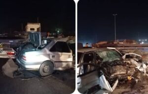 عکس|تصادف مرگبار پژوه ۴۰۵ با تریلی در گویم شیراز