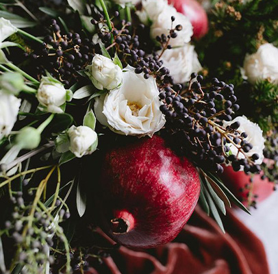 تزئیین انار برای شب یلدا