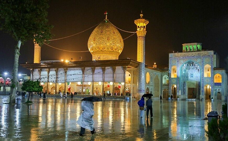 بارندگی شیراز شاهچراغ e1703261394586