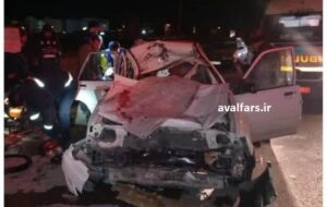 له شدن سرنشینان پراید زیر ” تریلی ” که راهش توی گویم نیست+تصاویر