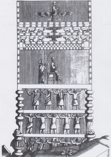 تخت بران در کتاب ژ شاردن (آمستردام ۱۷۳۵)