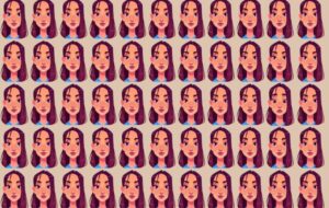 تست هوش|اگر دختر متفاوت در تصویر را ۲۰ ثانیه ای پیدا کنی چشمان تیزی داری