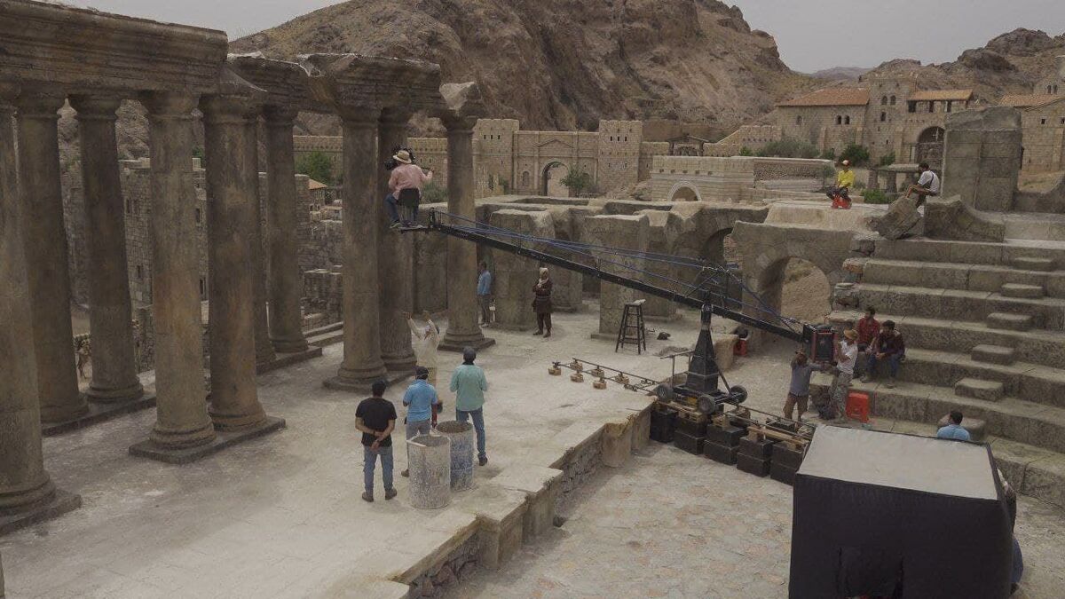 در محل فیلمبرداری سریال سلمان فارسی