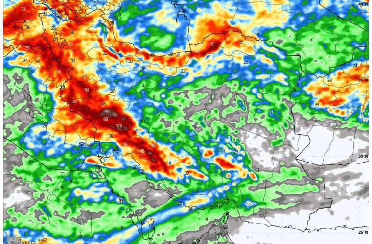 پیش بینی بارندگی در اغلب مناطق کشور برای دهه سوم فروردین+نقشه