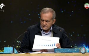 پزشکیان در مناظره تلویزیونی دوم: چرا خوزستان ، سیستان و بلوچستان و کردستان دیده نمی شوند؟وضعیت سفره مردم روز به روز بدتر شد / چرا دولت‌ها طبق تورم حقوق را اضافه نکردند؟ در دولت خاتمی برای بیماران بیمه روستایی ایجاد کردیم