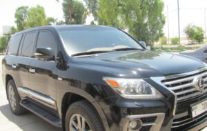 توقیف سواری لکسوز با پلاک گذر موقت در جنوب فارس