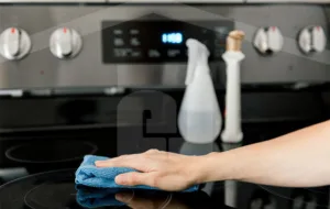 نحوه تمیز کردن آسان اجاق گاز شیشه ای با مواد طبیعی