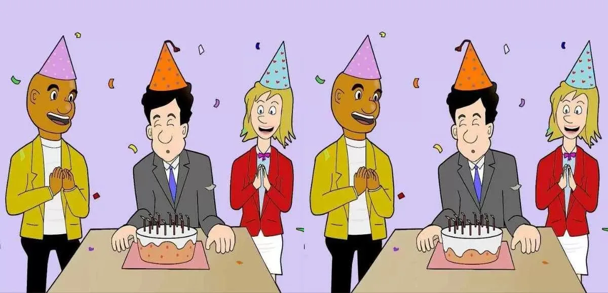 Find 3 differences birthday party pictures Copy jpg