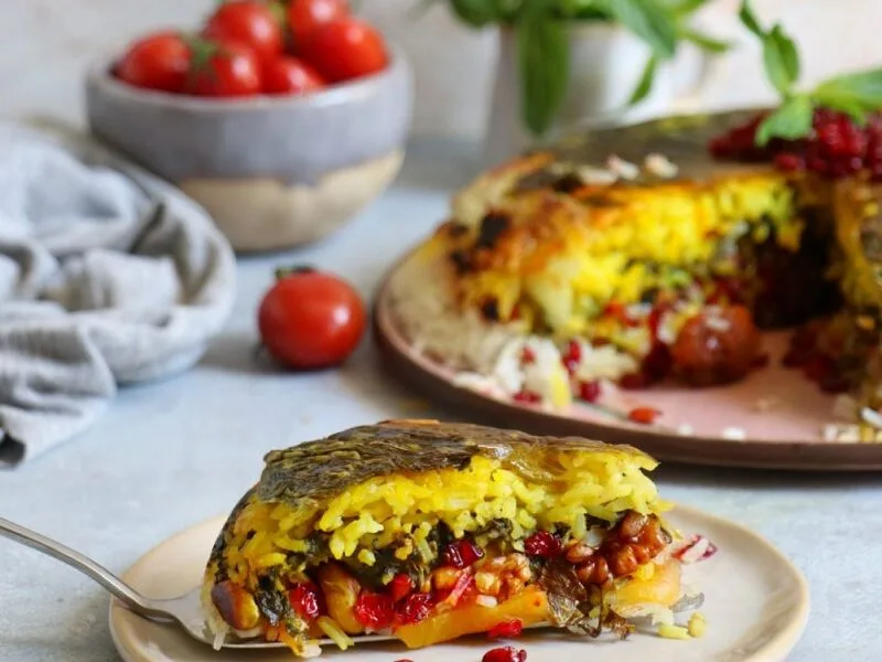 ته چین آلو و اسفناج jpg