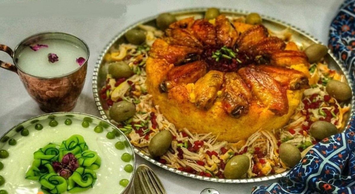 طرز تهیه ته چین ارمنی با بال مرغ