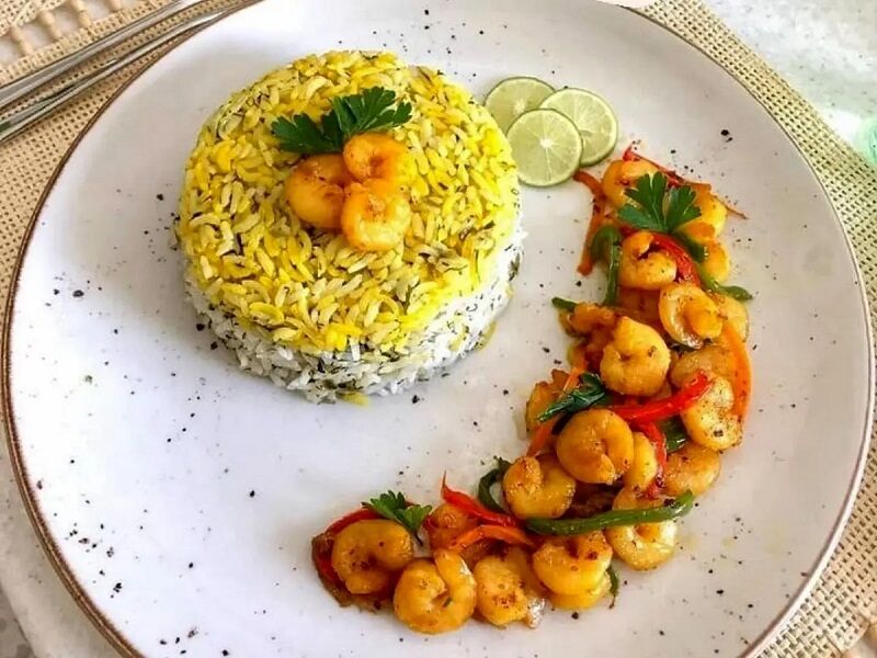 How to cook dill pilaf with shrimp in Bushehri method is one of the most delicious pilafs 1