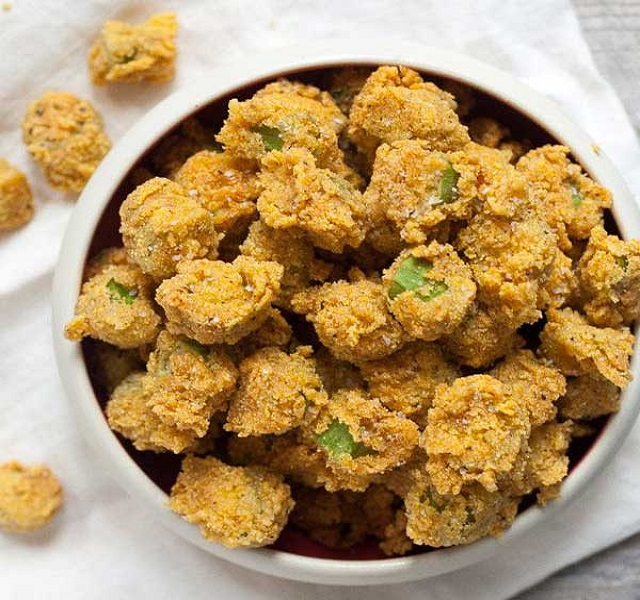 How to prepare crispy fried okra and restaurant with special sauce 2