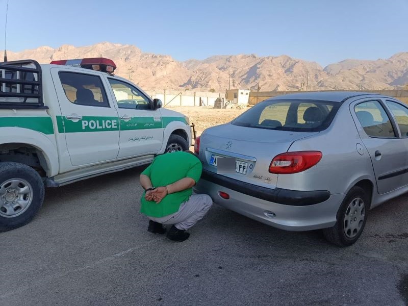 کشف خودروی سرقتی از تهران توسط دوربین‌های جاده‌ای در جنوب استان فارس