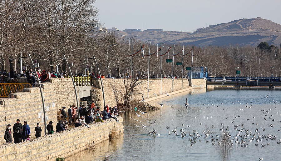 رودخانهٔ خشک شیراز پرآب شد(+ویدیو)