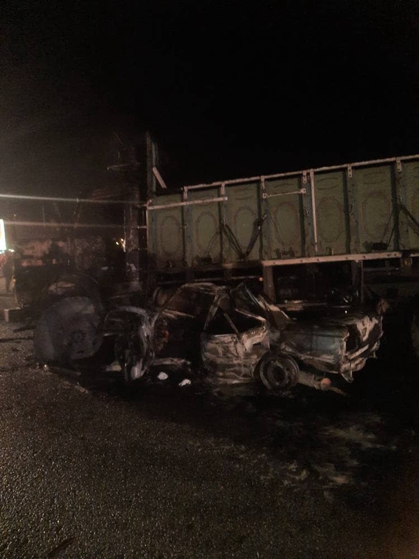 تصادف در جاده کازرون-بوشهر: راننده پژو در آتش سوخت!