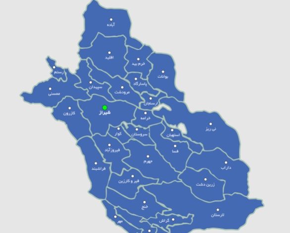 میزان بارندگی در استان فارس