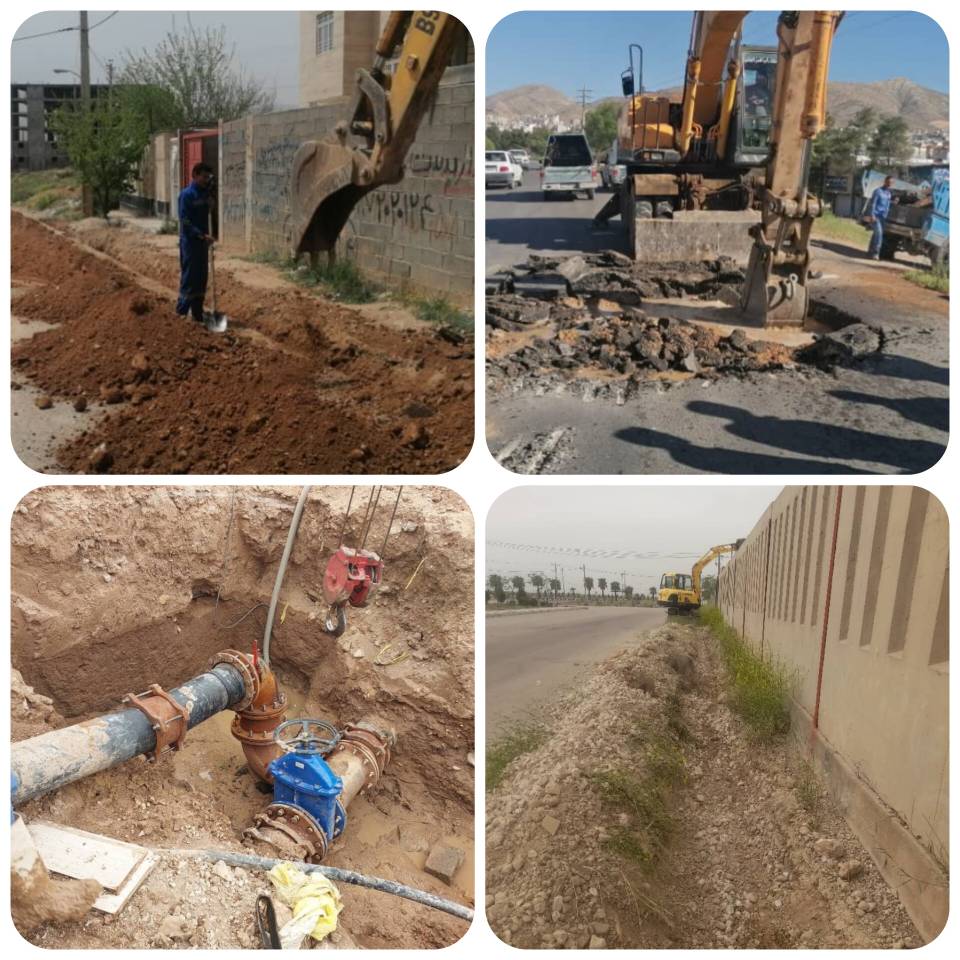 تلاش شبانه‌روزی آبفا برای رفع بحران آب در پی ترکیدگی‌های گسترده در شیراز و صدرا