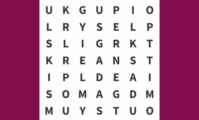 Word puzzle find the word iris