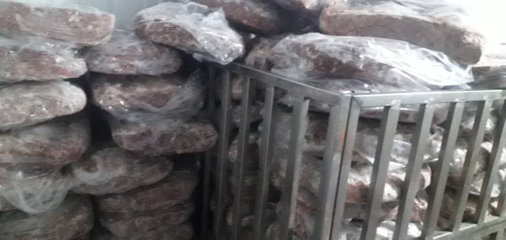 کشف۲ تن گوشت فاسد از انبار کارخانه متروکه سوسیس و کالباس در کازرون