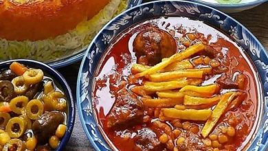 لعاب دار کردن انواع خورشت