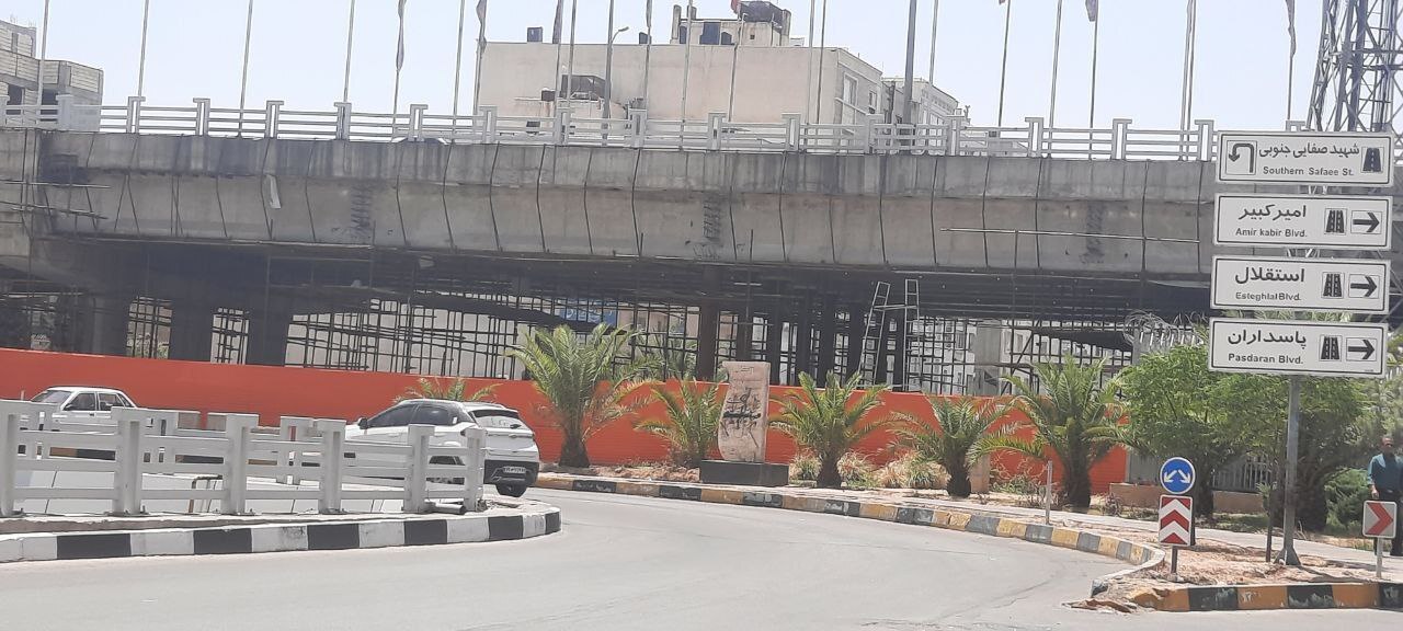 نارضایتی شهروندان شیرازی از کندی عملیات مقاوم سازی پل شهیدان