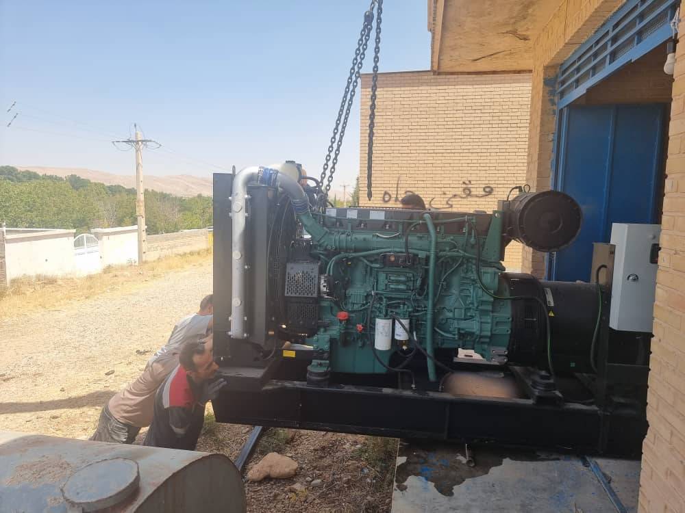 نصب ۳ دستگاه دیزل‌ژنراتور در تأسیسات غرب شیراز با هدف پایداری آب در زمان قطعی برق