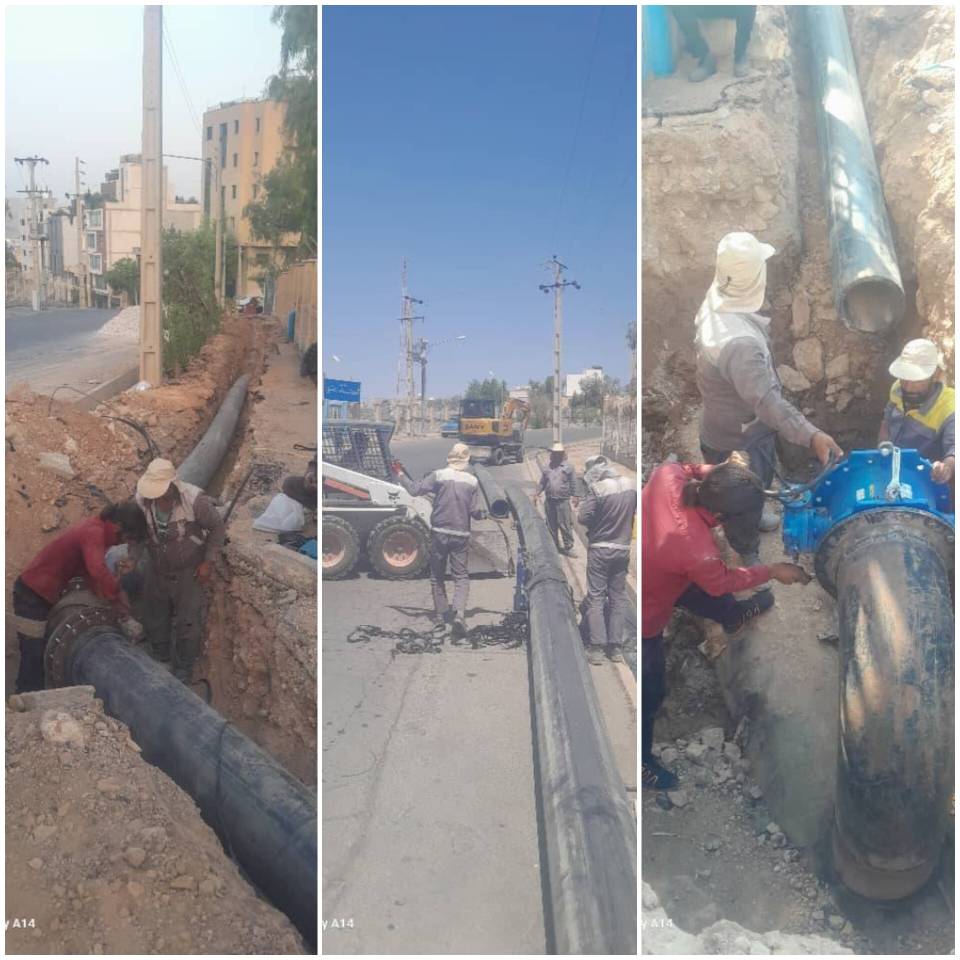 خط انتقال اضطراری آب به مخزن ابیوردی شیراز متصل شد