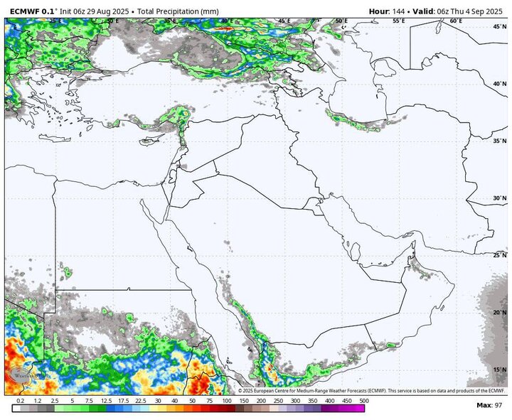 پیش‌بینی هواشناسی: تداوم گرما و بارش باران در ۵ استان کشور