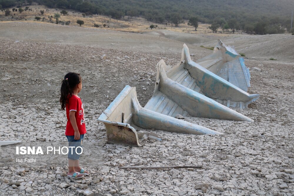 تصاویر آخرالزمانی سد شاه قاسم یاسوج که خشک شد