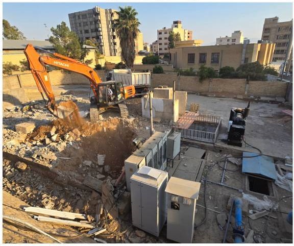 آغاز عملیات احداث ایستگاه پمپاژ جدید آب ابیوردی در شیراز در پی حادثه فنی