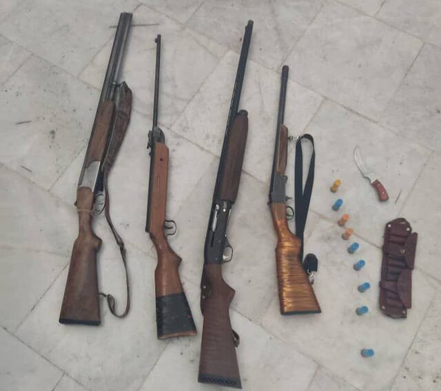 کشف چاه غیرمجاز و مقادیر زیادی اسلحه و هیزم در تالاب هفت‌برم و مناطق حفاظت‌شده شیراز