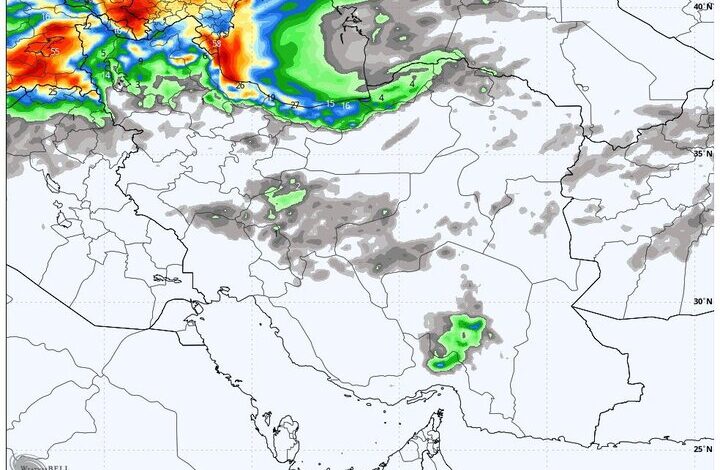 نقشه باران