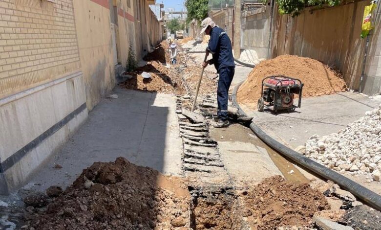 رفع مشکل افت فشار آب آپارتمانهای شهرک نفت و اتمام اصلاح شبکه فرسوده گویم توسط آبفا شیراز 1 گویم 1