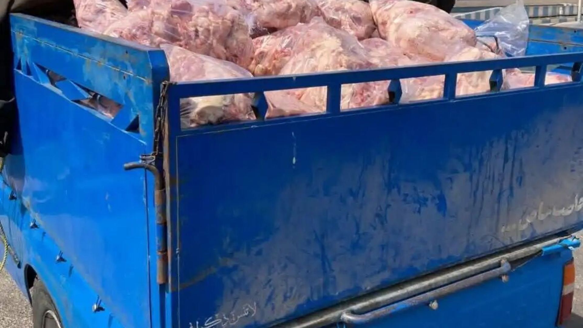 ۲ تن ضایعات مرغ حین انتقال از فارس به اصفهان کشف شد