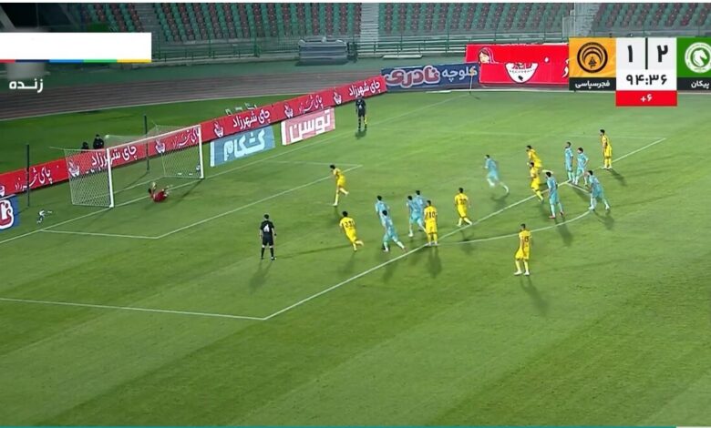 تساوی دو – دو فجر سپاسی با پیکان در ورزشگاه شهر قدس تهران 1 tv