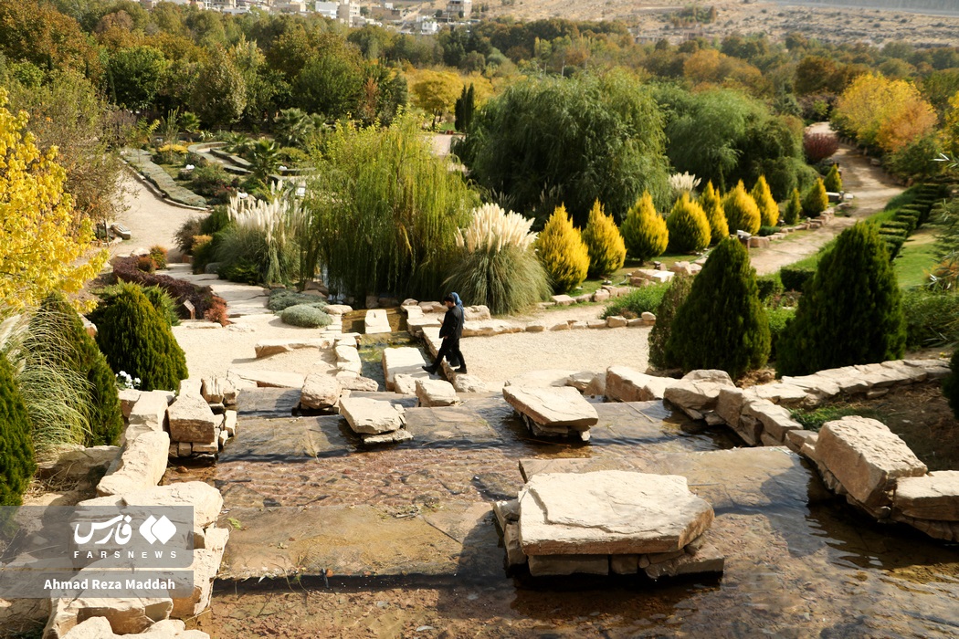 تصاویری زیبا از باغ گل‌های شیراز در فصل پاییز