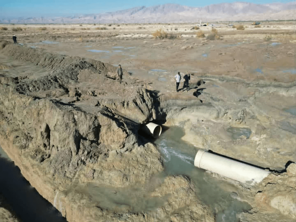 شکستگی خط انتقال آب از سد سلمان به لار به دنبال بارندگی‌های اخیر