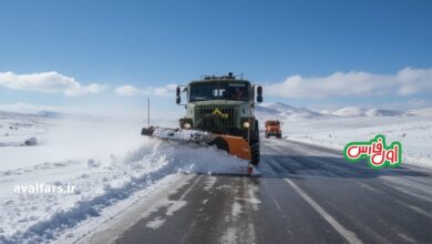 ویدئو| کولاک شدید برف و یخ‌زدگی محور بوانات–صفاشهر(استان فارس)