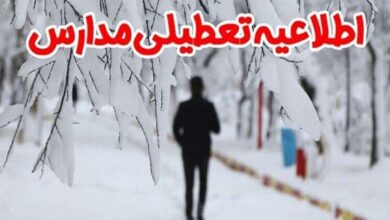 برف و یخبندان مدارس برخی مناطق استان فارس را غیرحضوری کرد