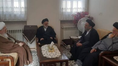 دیدار موسوی لاری و اعضای همایش ریحانهالنبی با آیتالله جوادی آمل 4 ریحانه النبی