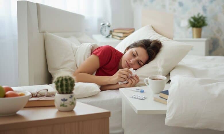 این ۵ خوراکی و نوشیدنی هنگام سرماخوردگی و آنفلوآنزا مثل سم هستند 1 زن سرما خورده