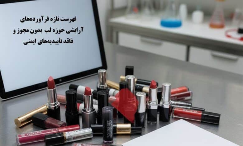 انتشار لیست جدید محصولات آرایشی لب فاقد مجوز 1 محصولات آرایشی