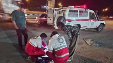 ۱۸ مصدوم در پی تصادفات زنجیره‌ای و واژگونی خودروها در جاده‌های فارس