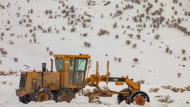 محورهای کوهستانی سپیدان، اقلید و کازرون برفی است