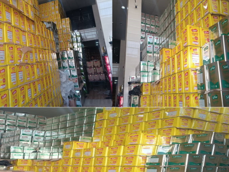 کشف ۱۲۰ تن روغن خوراکی احتکار شده از یک انبار در مجتمع بازرگانان شیراز