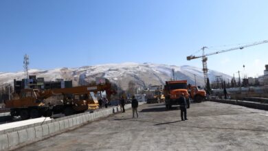 عکس جدید پل شاهد شیراز در حال بازسازی قبل از بهره برداری