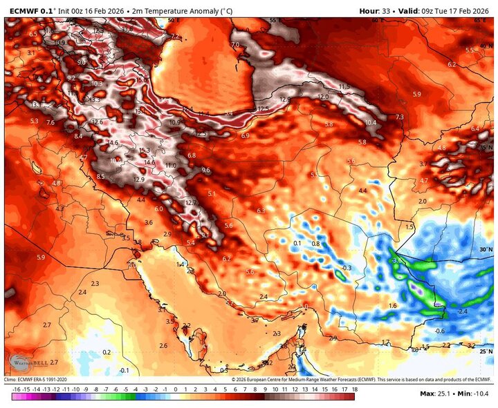 اعلام پایان فعالیت سامانه‌های بارشی و ورود موج هوای گرم به کشور